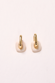 Emma Earrings - Gold & Cream