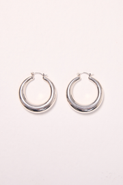 Layla Large Hoop Earrings - Silver