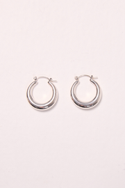 Layla Medium Hoop Earrings - Silver