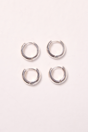 Sienna Hoop Earrings 2 Pack - Silver