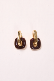 Emma Earrings - Gold & Dark Tort