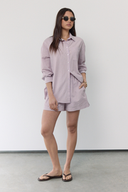 Emily Shirt - Lavender Stripe