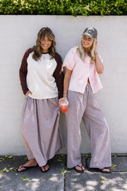 Lottie Skirt - Chocolate Gingham