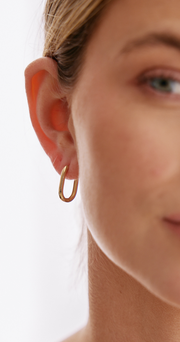 Louise Square Hoop Earrings - Gold