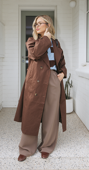 London Trench Coat - Chocolate