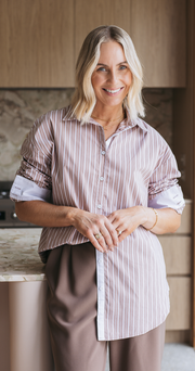 Emily Shirt - Cocoa Stripe
