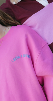 Holiday Logo Crew - Pink