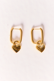 Mollie Heart Earrings - Gold