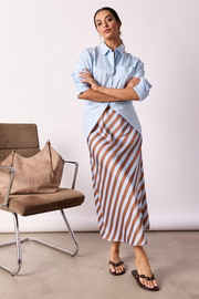 Lucy Skirt - Blue Stripe