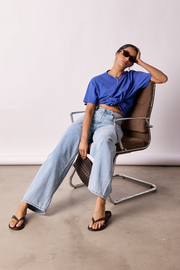 Lola Long Barrel Jean - Summer Blue
