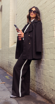 Noah Wide Pant - Black Stripe