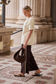 PRE-ORDER Noah Cropped Pant - Luxe Dark Chocolate