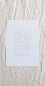 A4 Inspirational Print