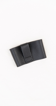 Reusable Cup 8oz with Leather Sleeve - Coal & Black