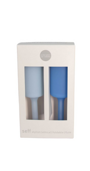 Silicone Champagne Flutes - Sky Kingfisher