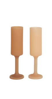 Silicone Champagne Flutes - Wheat Oat