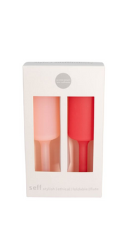 Silicone Champagne Flutes - Cherry Blush