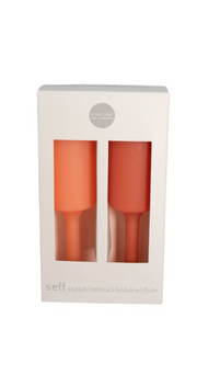 Silicone Champagne Flutes - Terra Peach