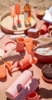 Silicone Champagne Flutes - Terra Peach