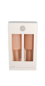Silicone Champagne Flutes - Wheat Oat