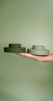 Silicone Candle Holders - Sage Olive