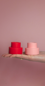 Silicone Candle Holders Small - Cherry Blush