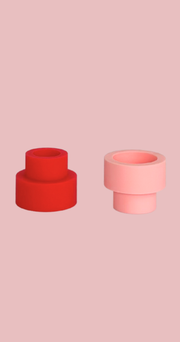 Silicone Candle Holders Small - Cherry Blush