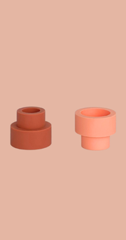 Silicone Candle Holders Small - Terra Peach