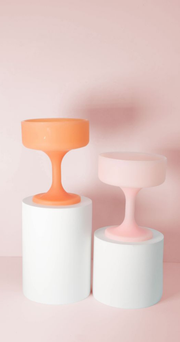 Silicone Cocktail Glasses - Peach Petal