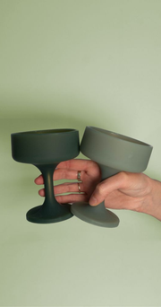 Silicone Cocktail Glasses - Sage Olive