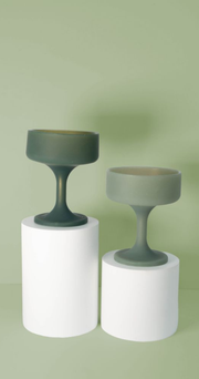 Silicone Cocktail Glasses - Sage Olive