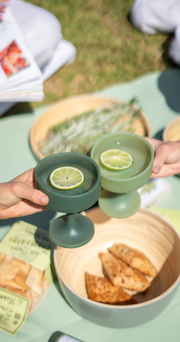 Silicone Cocktail Glasses - Sage Olive