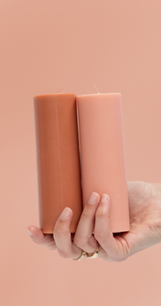 Soy Blend Unscented Candles - Terra Peach