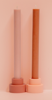 Soy Blend Unscented Candles Tall - Terra Peach