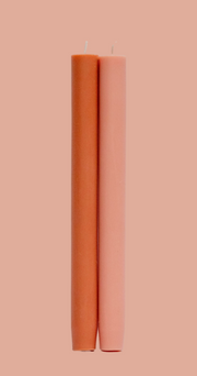 Soy Blend Unscented Candles Tall - Terra Peach