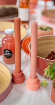 Soy Blend Unscented Candles Tall - Terra Peach