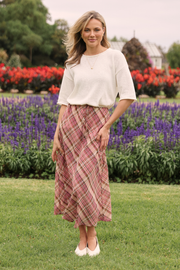 Riley Skirt - Pink Check
