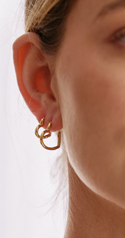 Rosie Heart Hoop Earrings 2 Pack - Gold