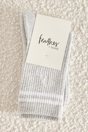 Core Stripe Socks - Grey Marle