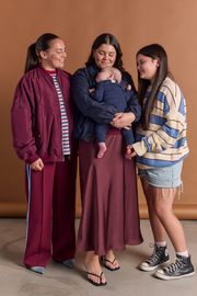 Noah Wide Pant - Plum Blue Stripe