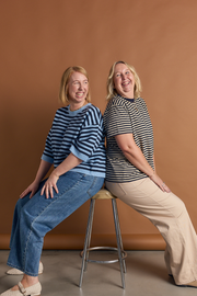 Maisie Knit - Blue Navy Stripe