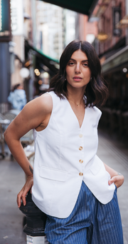 Cameron Vest - White