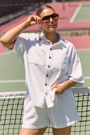 Arlo Denim Shirt - White
