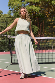 Naomi Skirt - Green Stripe