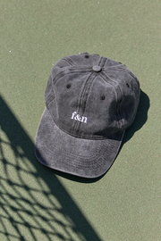 Gigi Washed Denim Cap - Black