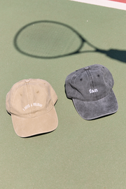 Gigi Washed Denim Cap - Black