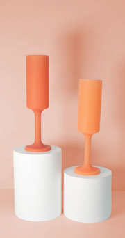 Silicone Champagne Flutes - Terra Peach