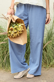 Lottie Pant - Blue Gingham