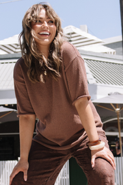 Indi Oversized Tee - Cocoa