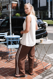 Marley Cropped Pant - Cream Stripe